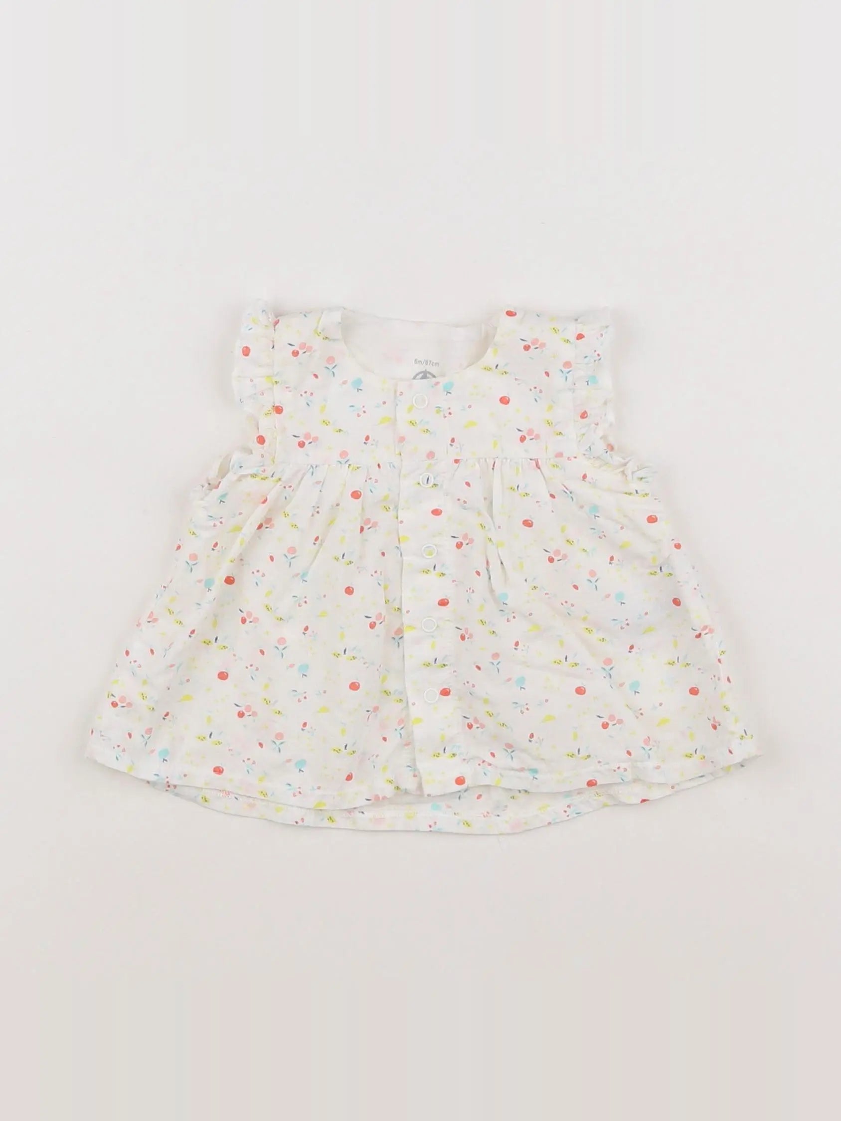 Petit Bateau - robe blanc - 6 mois