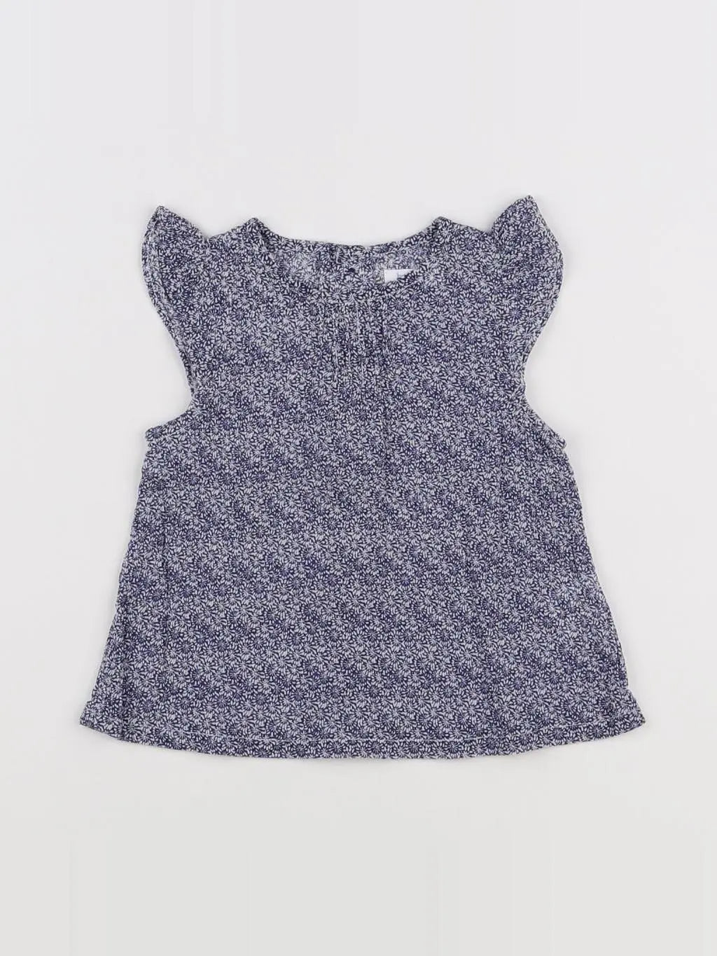 Boutchou - blouse blanc, bleu - 6 mois