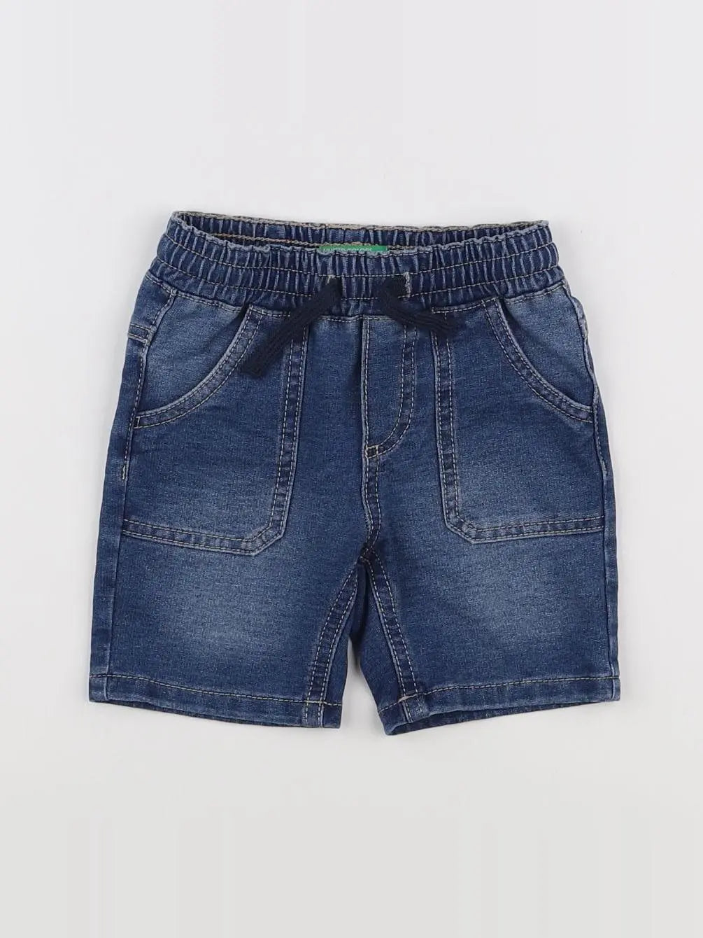 Benetton - short bleu - 9/12 mois