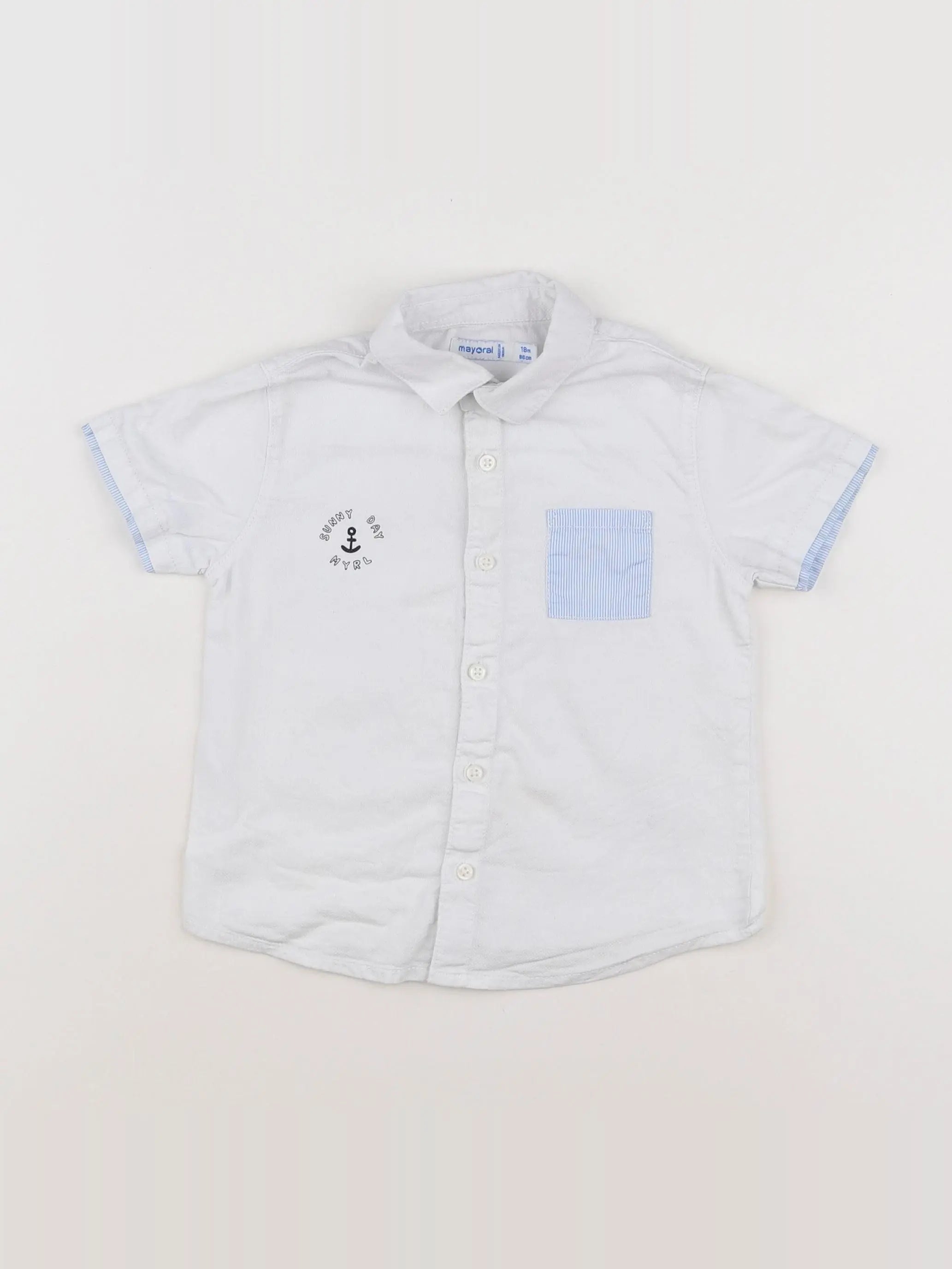 Mayoral - chemise blanc - 18 mois