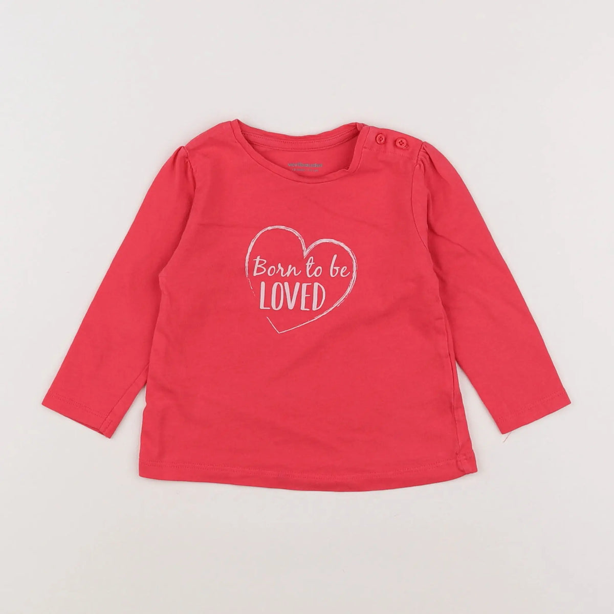 Vertbaudet - tee-shirt rose - 12 mois