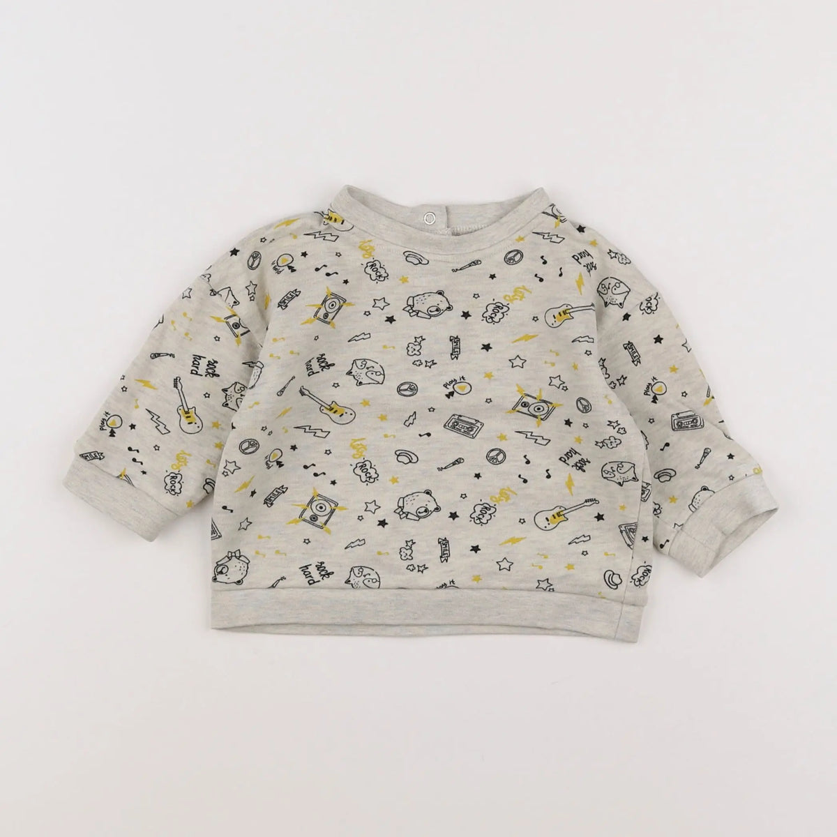 Vertbaudet - sweat beige - 6 mois