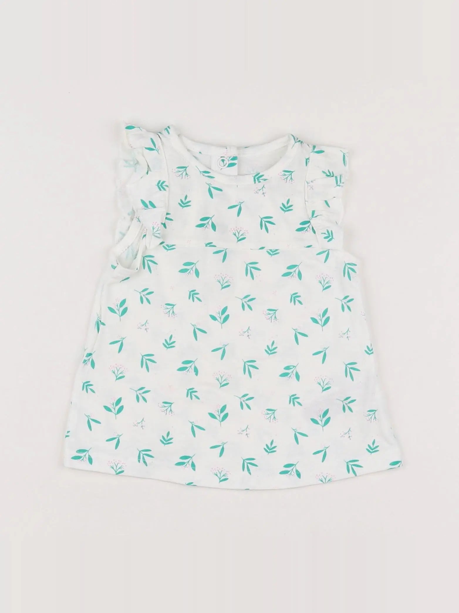 La Redoute - robe blanc, vert - 3 mois