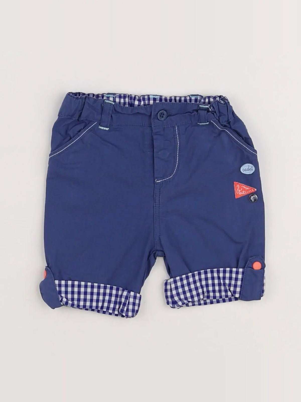 Cadet Rousselle - short bleu, blanc - 3 mois