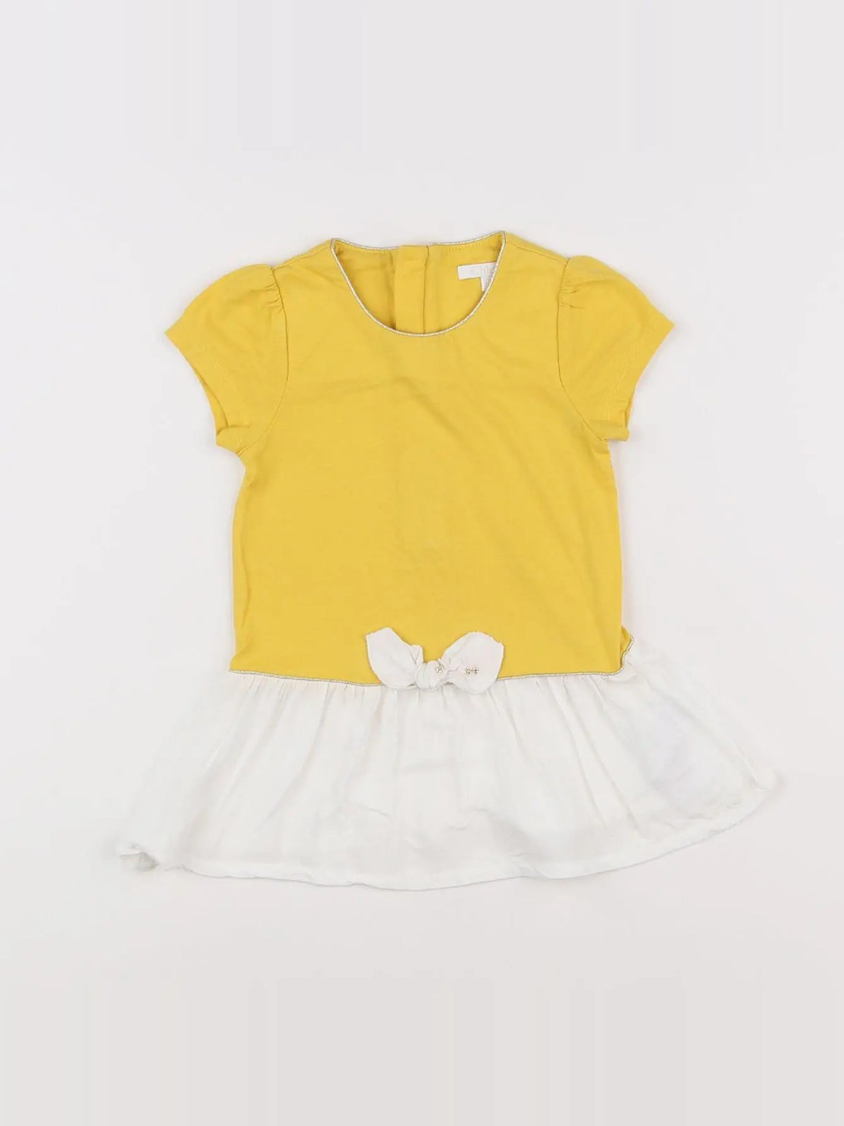 Chloé - robe blanc, jaune - 6 mois