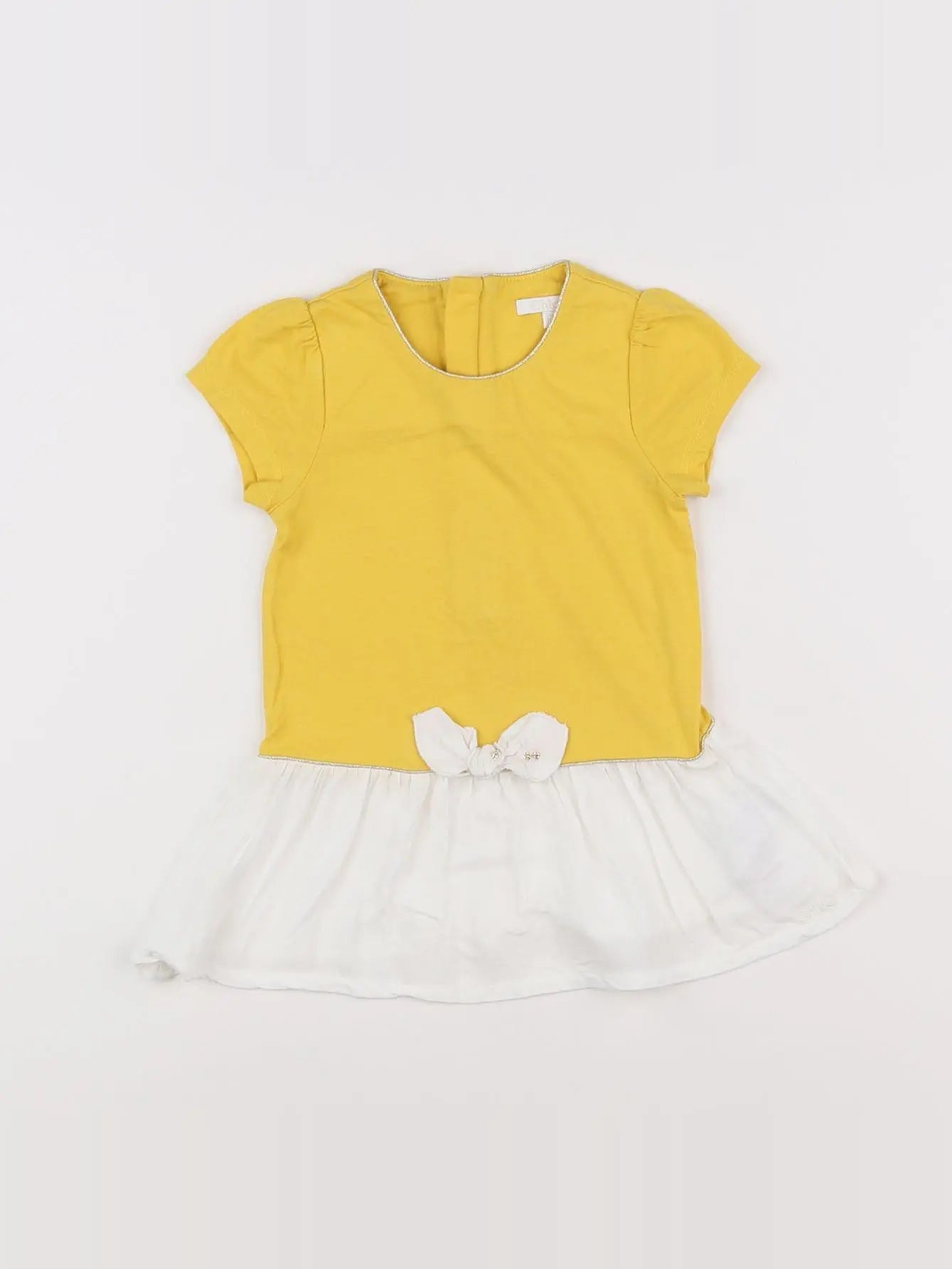 Chloé - robe blanc, jaune - 6 mois