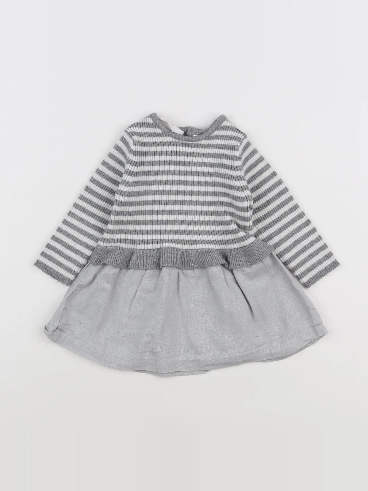 Zara - robe gris - 6/9 mois