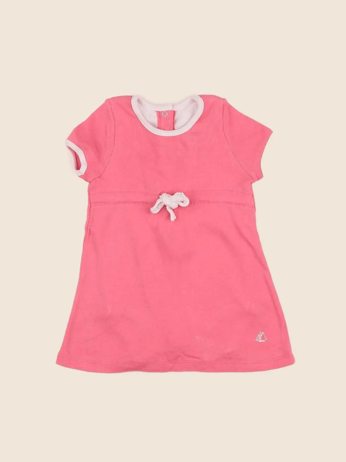 Petit Bateau - robe coton rose - 6 mois