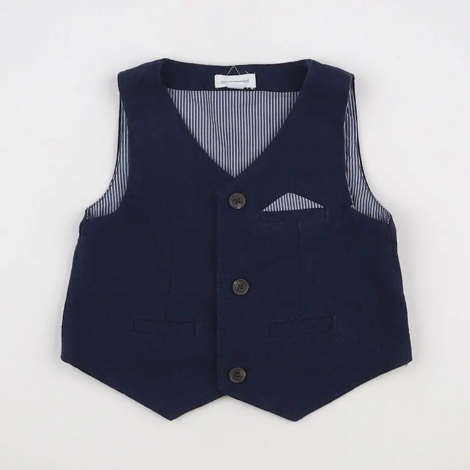 Vertbaudet - gilet bleu - 6 mois