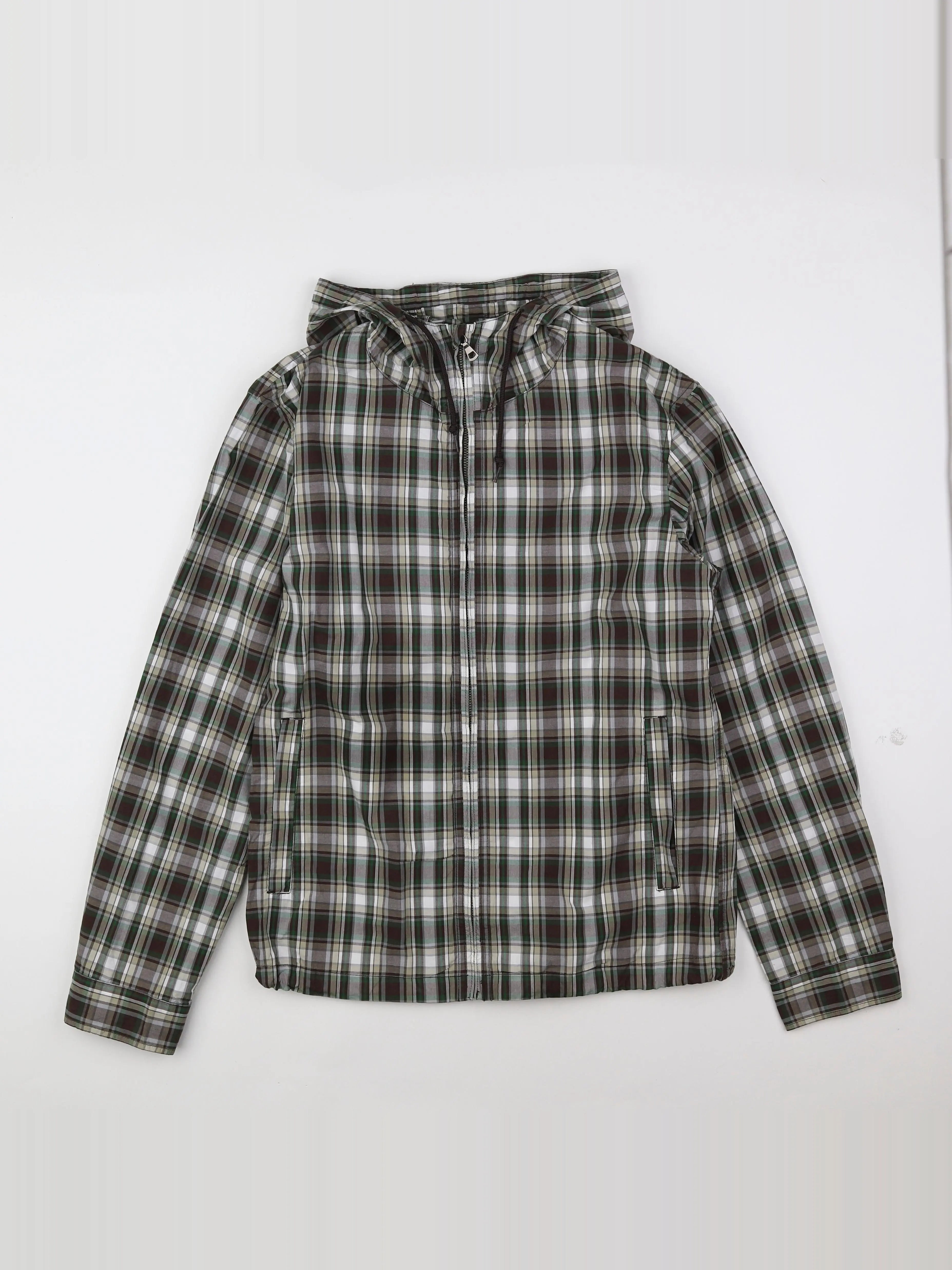 Uniqlo - chemise blanc, vert - 12/14 ans