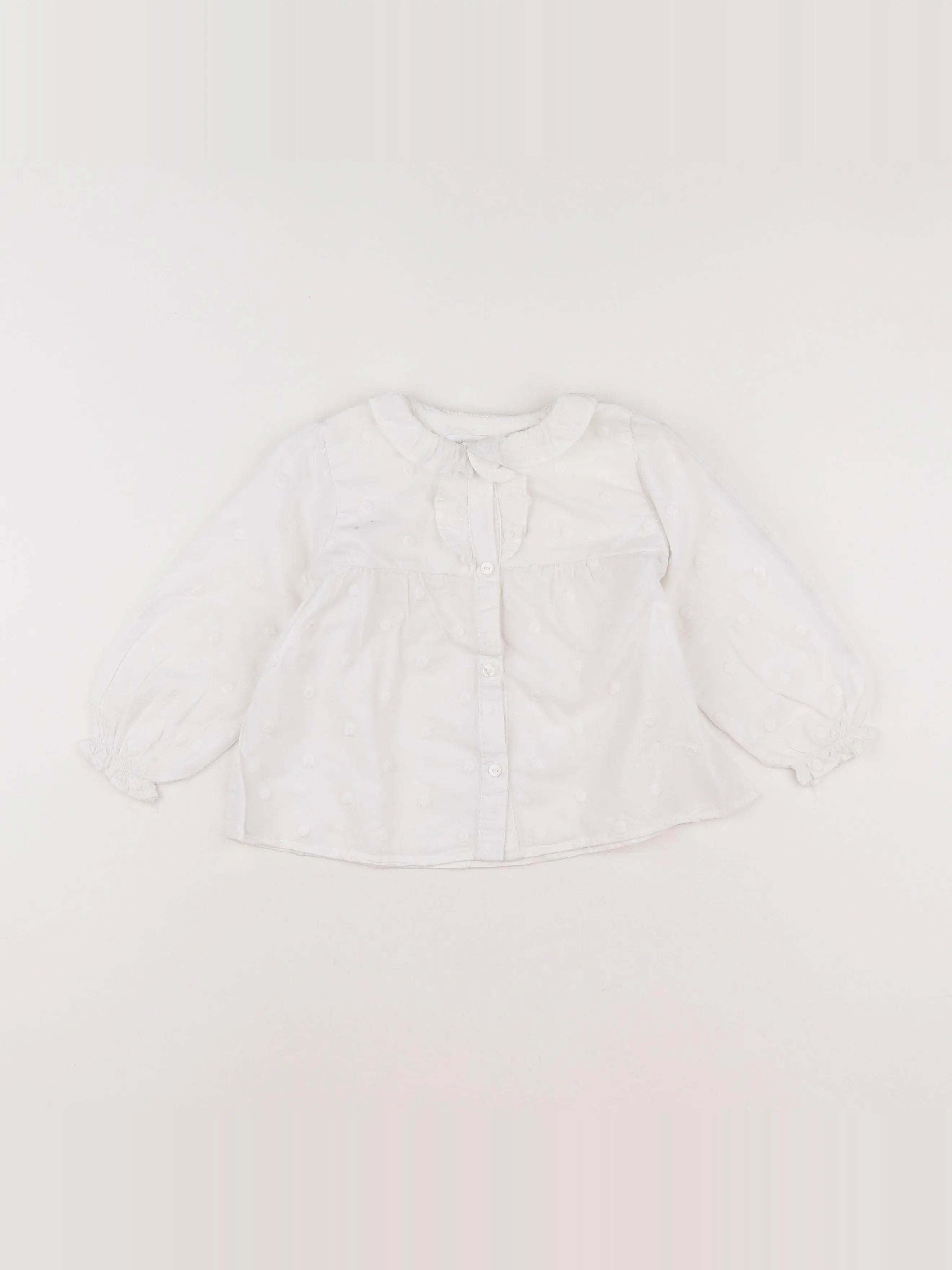 Zara - blouse blanc - 12/18 mois