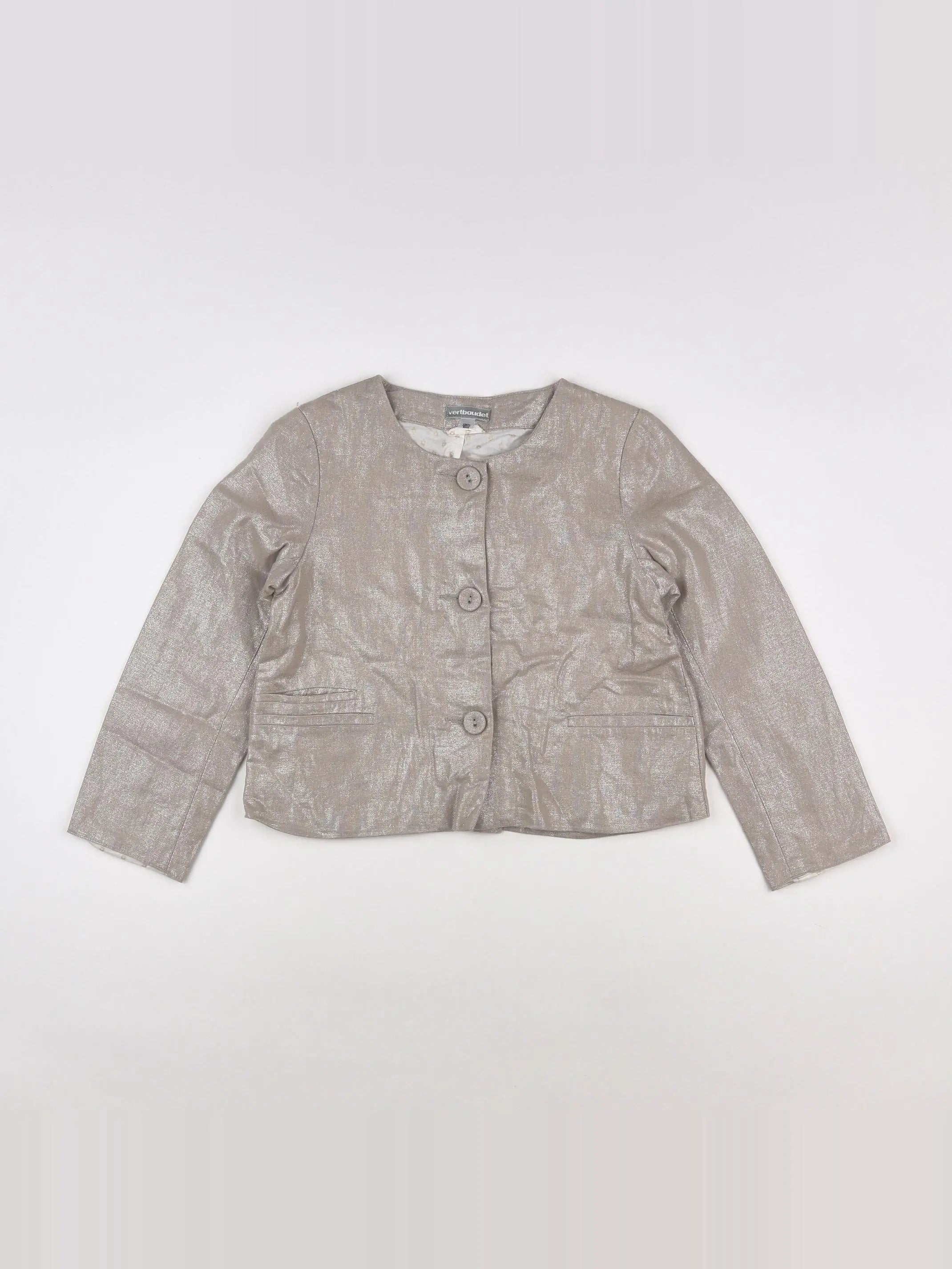 Vertbaudet - veste beige, or - 8 ans