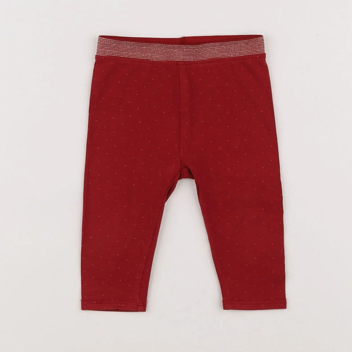 Vertbaudet - legging or, rouge - 6 mois