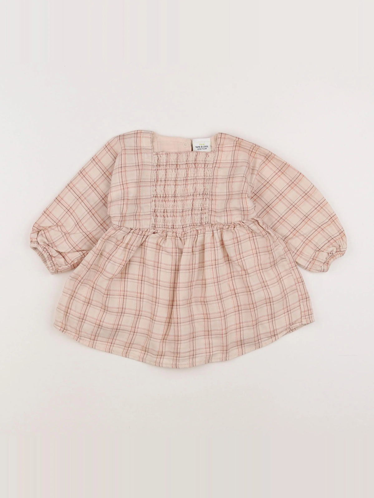 Tape à l'oeil - robe rose, argent - 12 mois