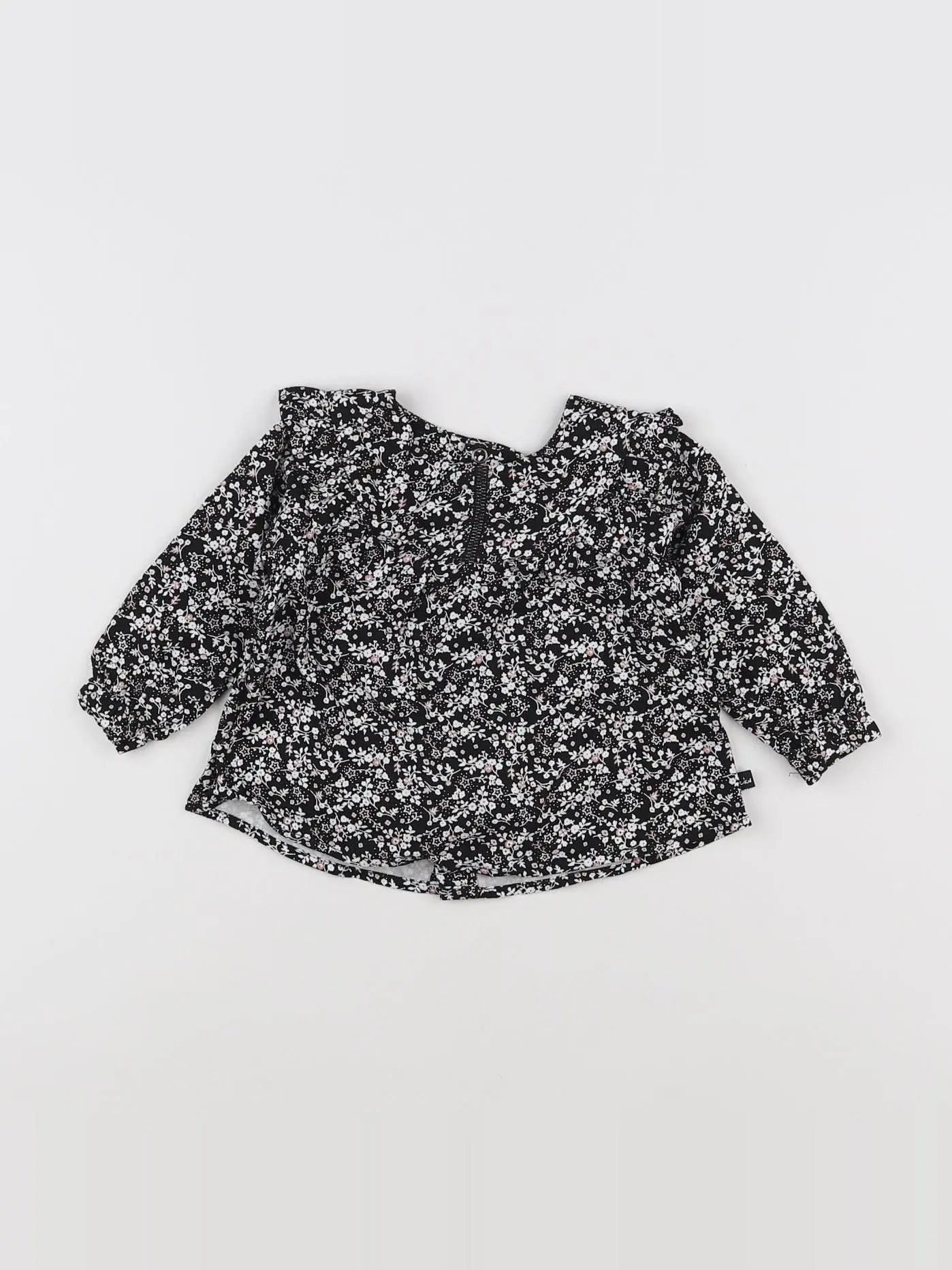 IKKS - blouse noir, blanc, rose - 6 mois