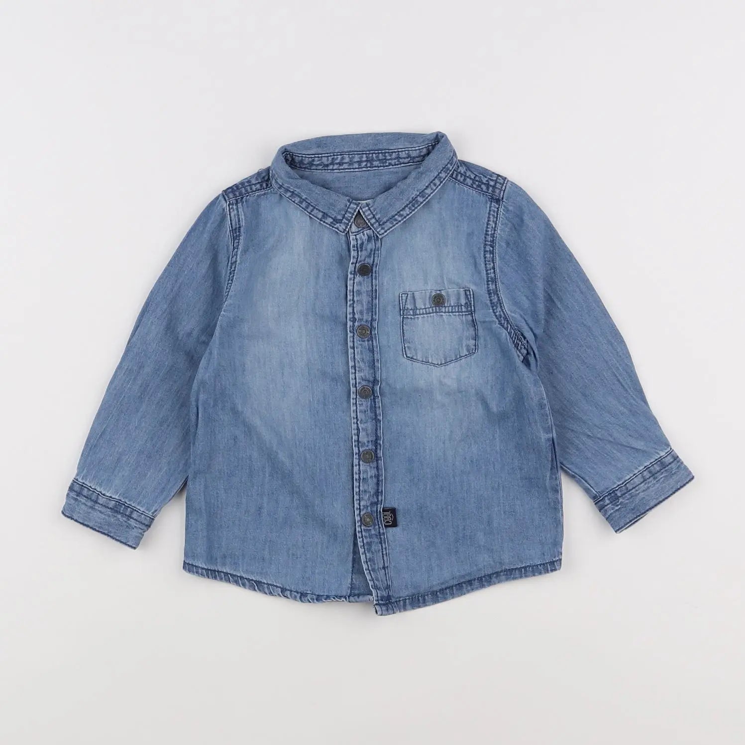 Vertbaudet - chemise bleu - 18 mois