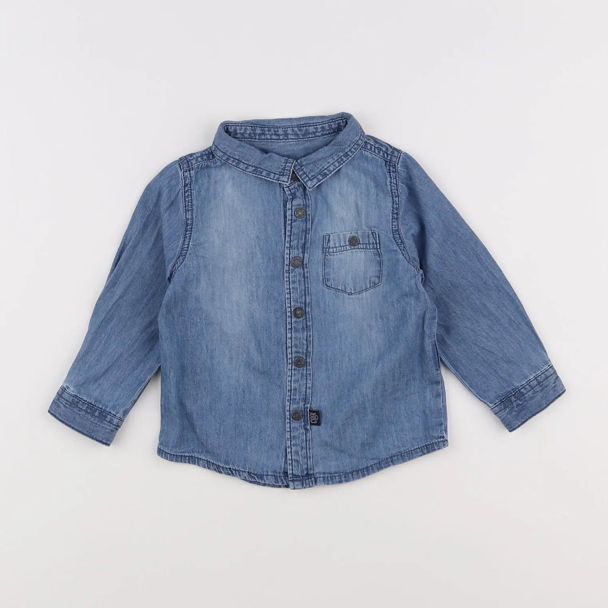Vertbaudet - chemise bleu - 18 mois