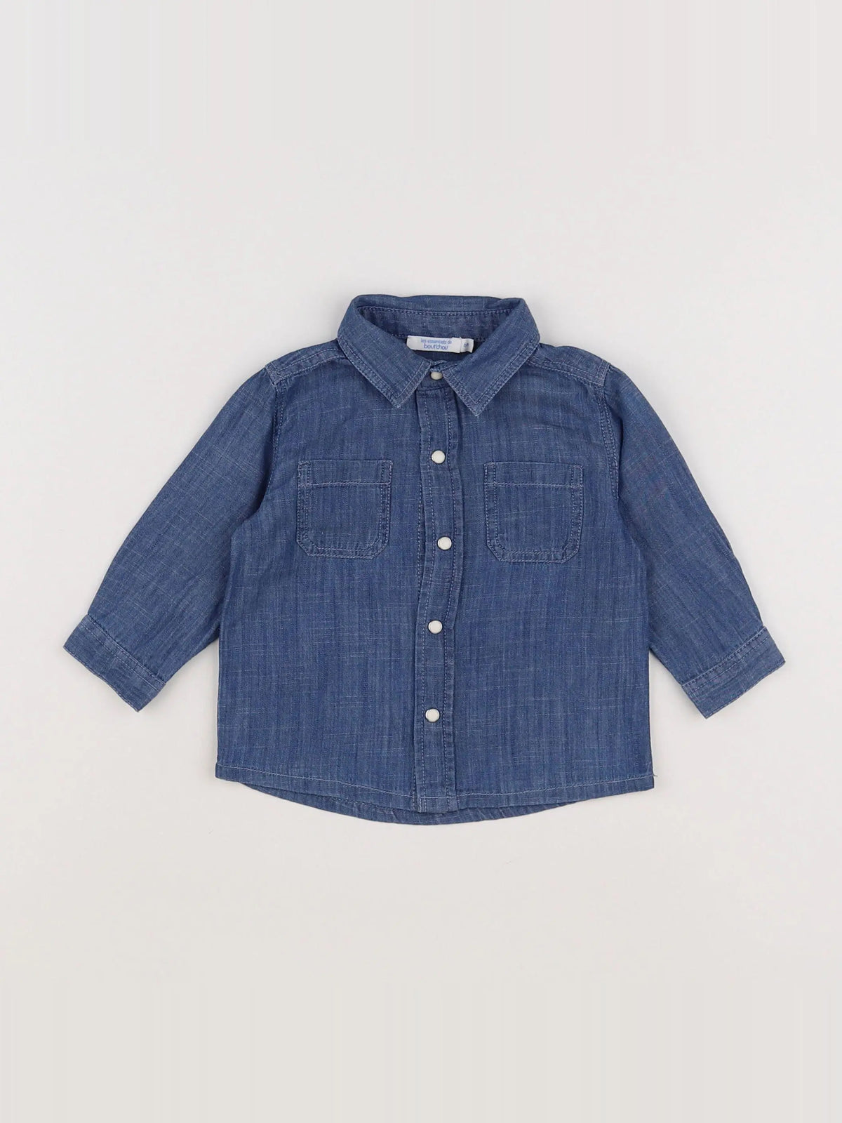 Boutchou - chemise bleu - 6 mois