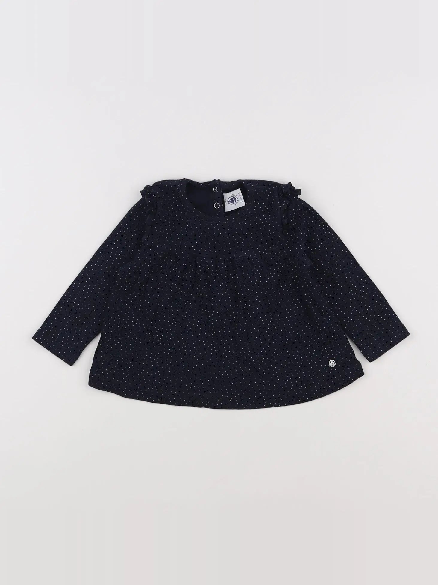 Petit Bateau - tee-shirt bleu - 12 mois