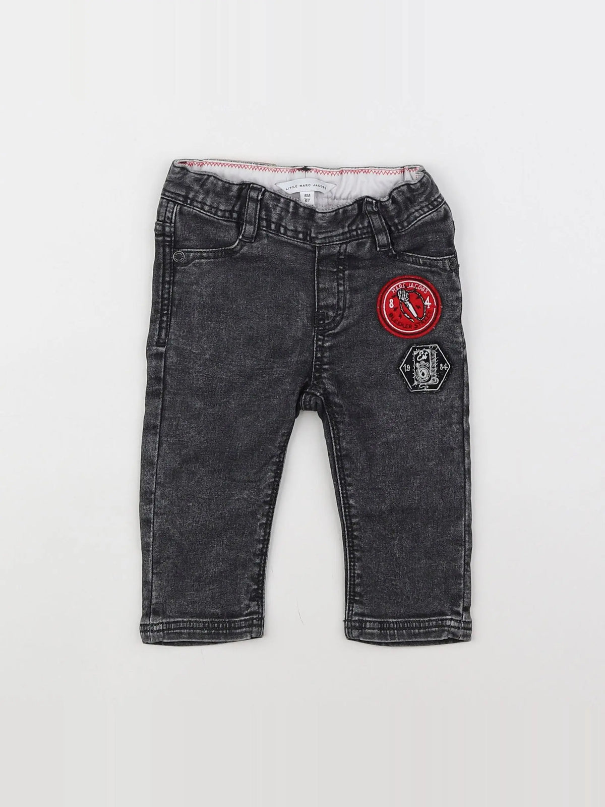 Little marc jacobs - jegging gris, rouge - 6 mois