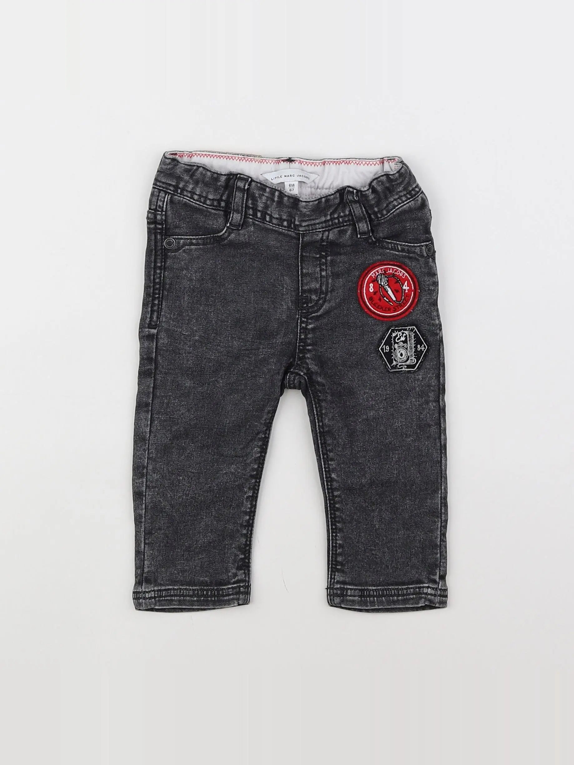 Little marc jacobs - jegging gris, rouge - 6 mois
