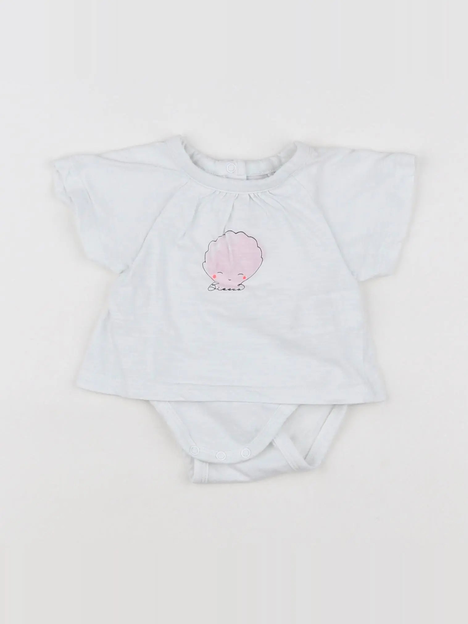 Vertbaudet - body tee-shirt blanc - 1 mois