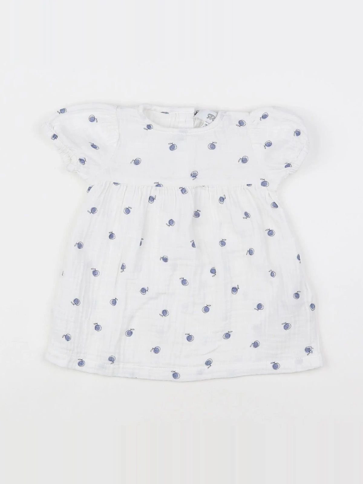 La Redoute - robe blanc, bleu - 3 mois