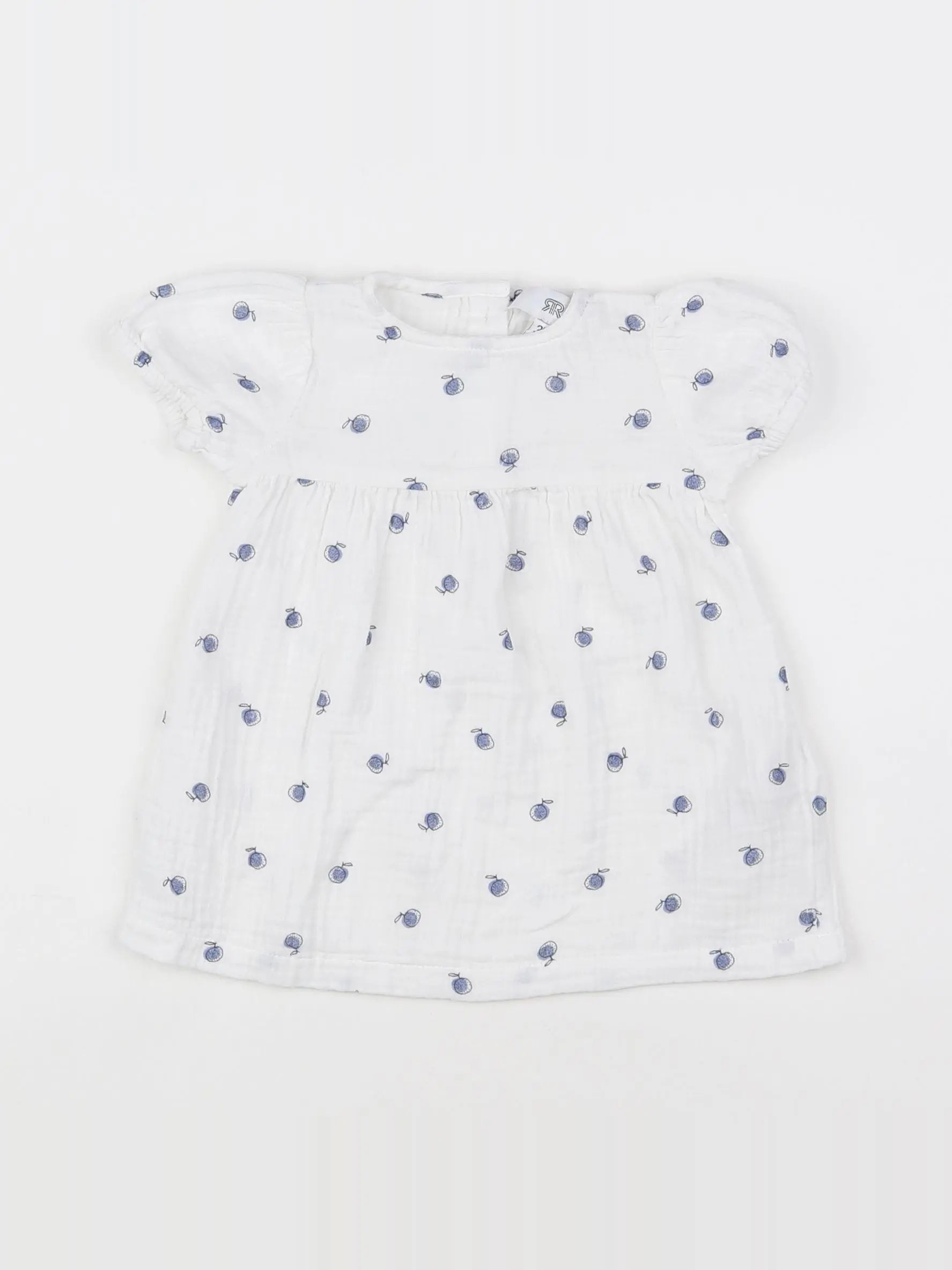 La Redoute - robe blanc, bleu - 3 mois