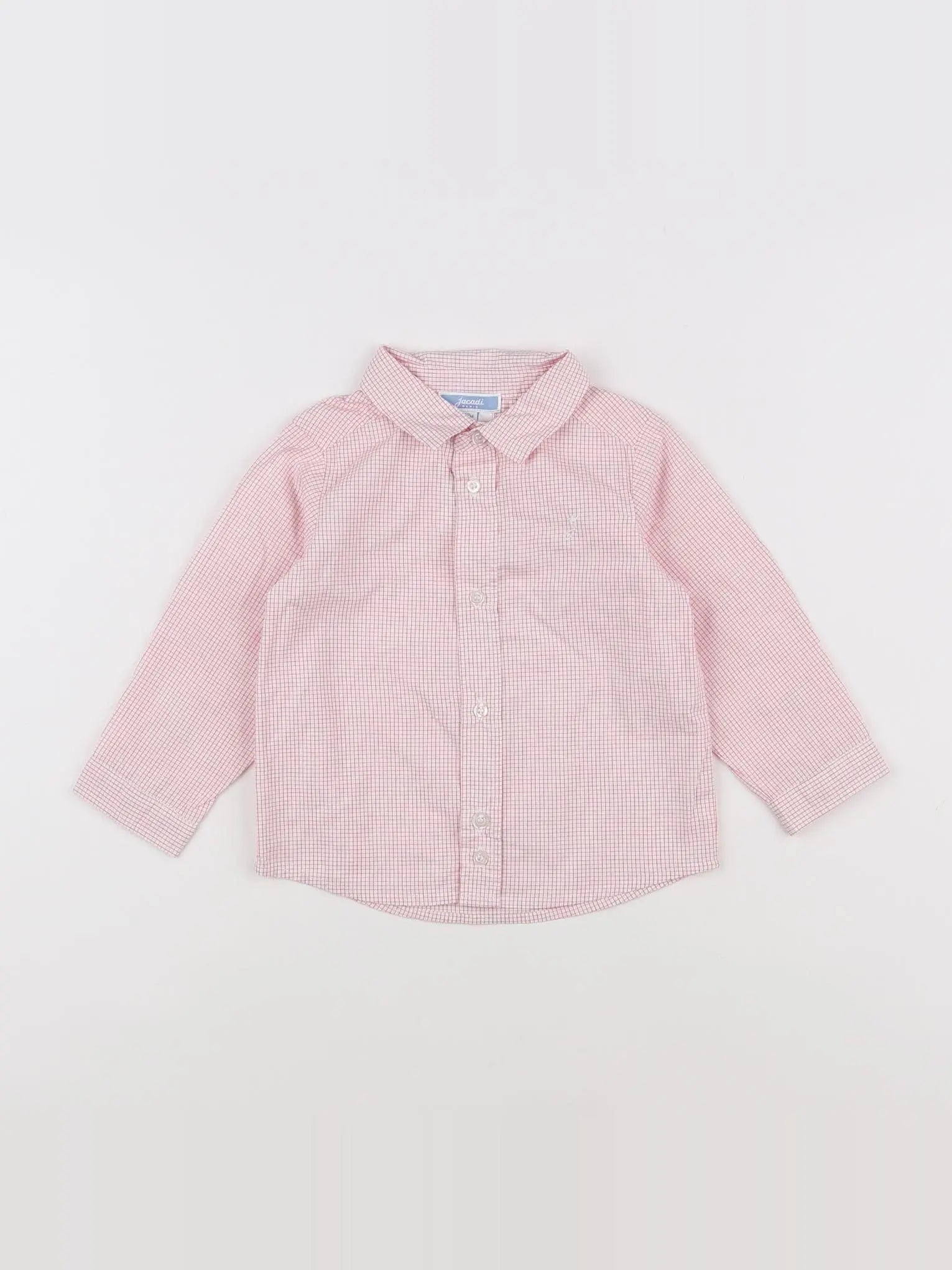 Jacadi - chemise blanc, rouge - 12 mois