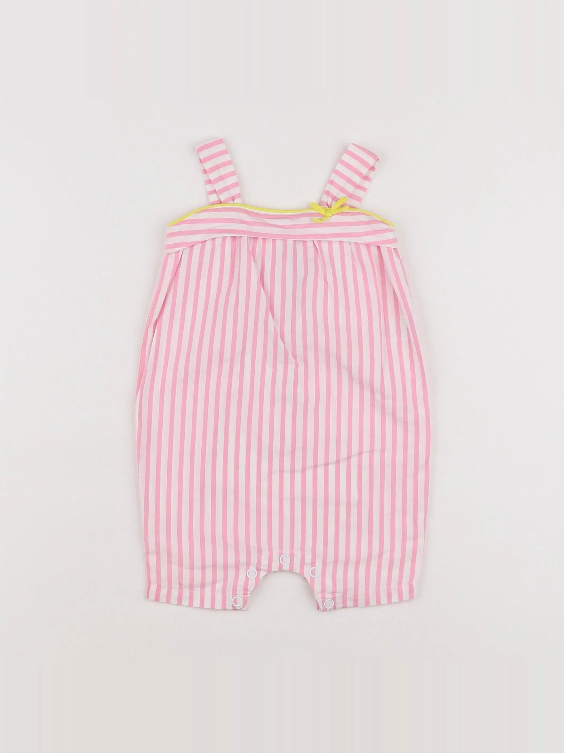 Petit Bateau - combinaison blanc, rose - 6 mois