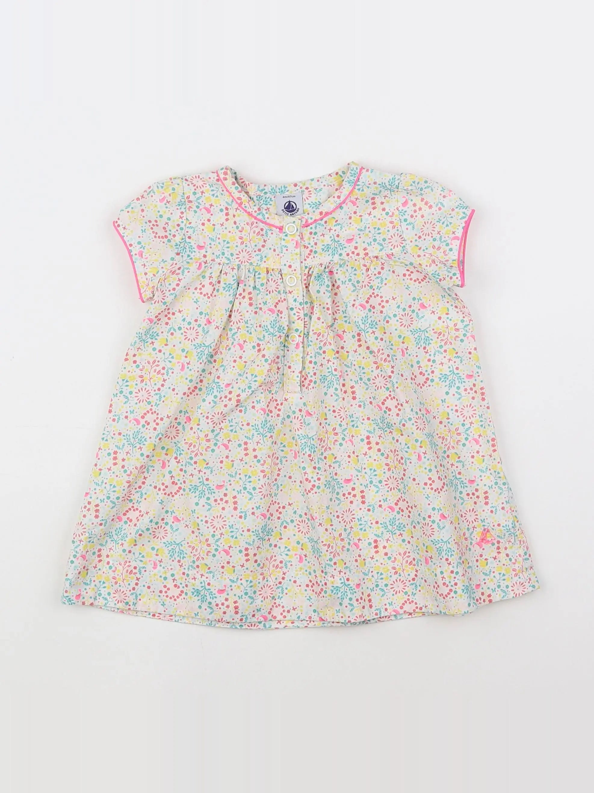 Petit Bateau - robe multicolore - 6 mois