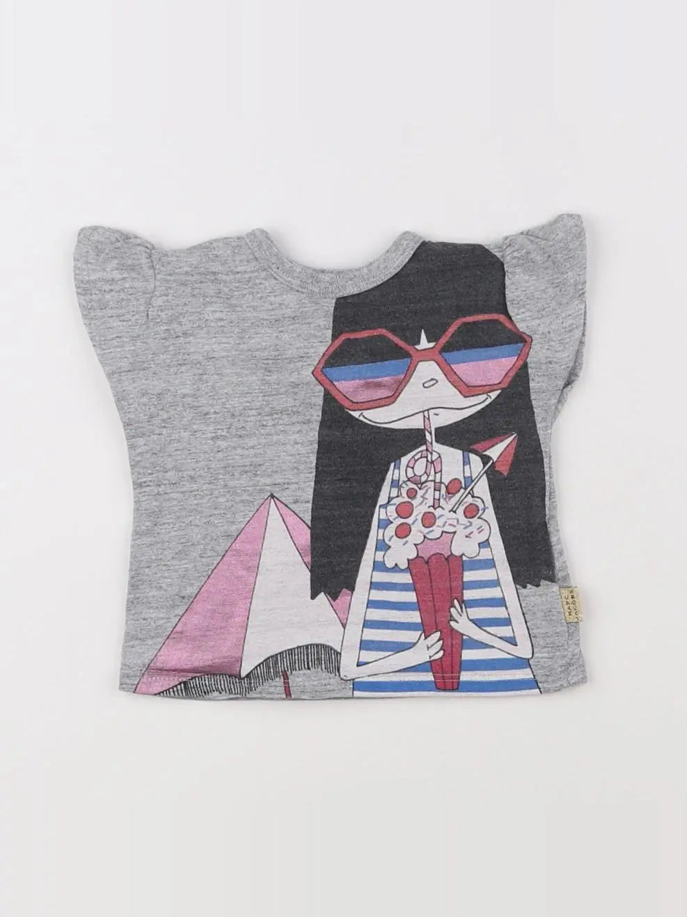 Little marc jacobs - tee-shirt gris - 6 mois
