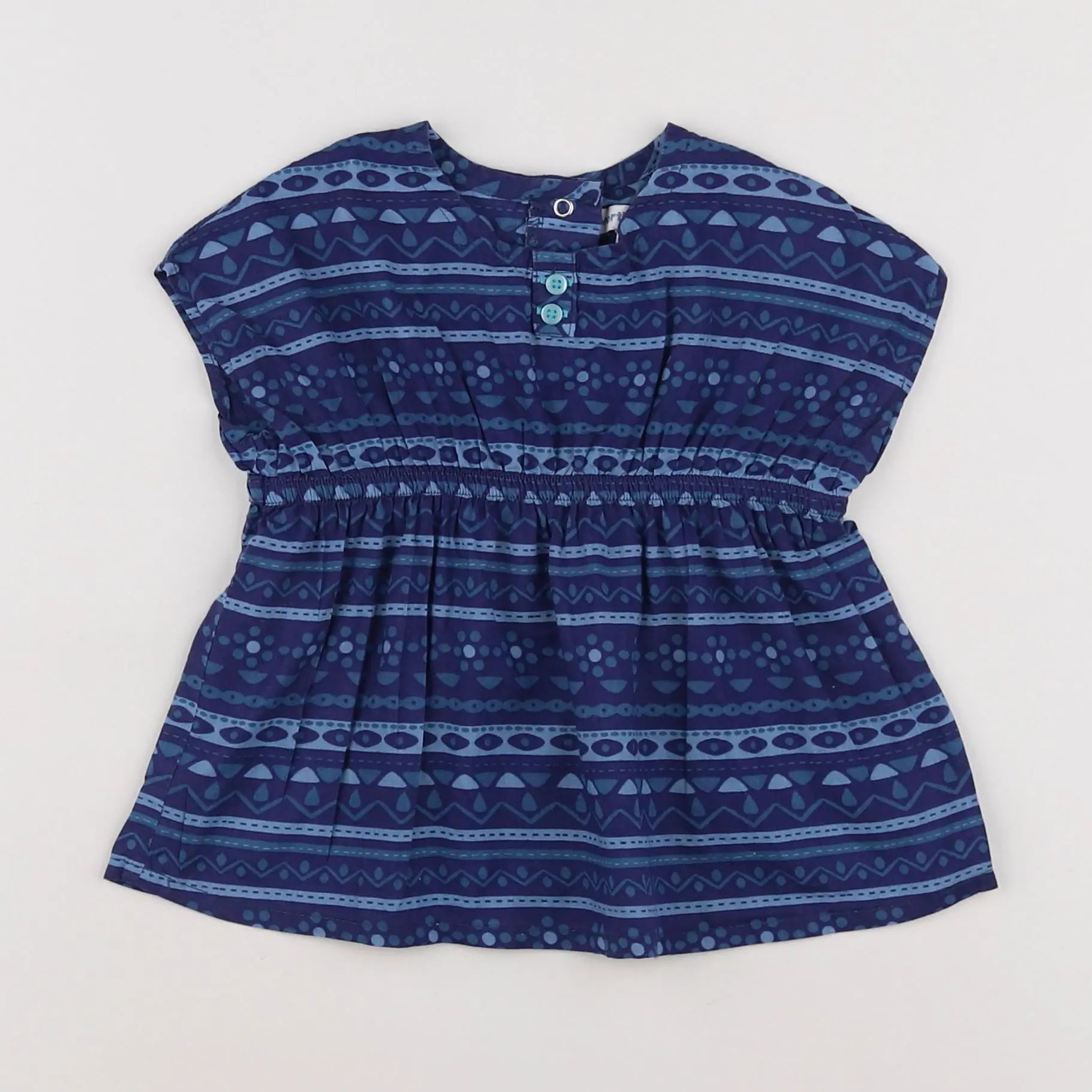 Vertbaudet - robe bleu - 12 mois