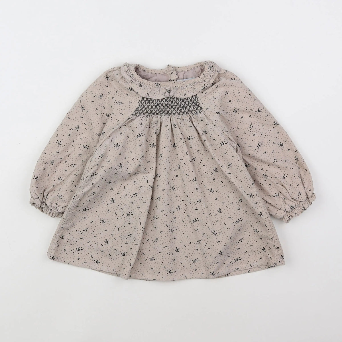 Vertbaudet - robe beige - 18 mois