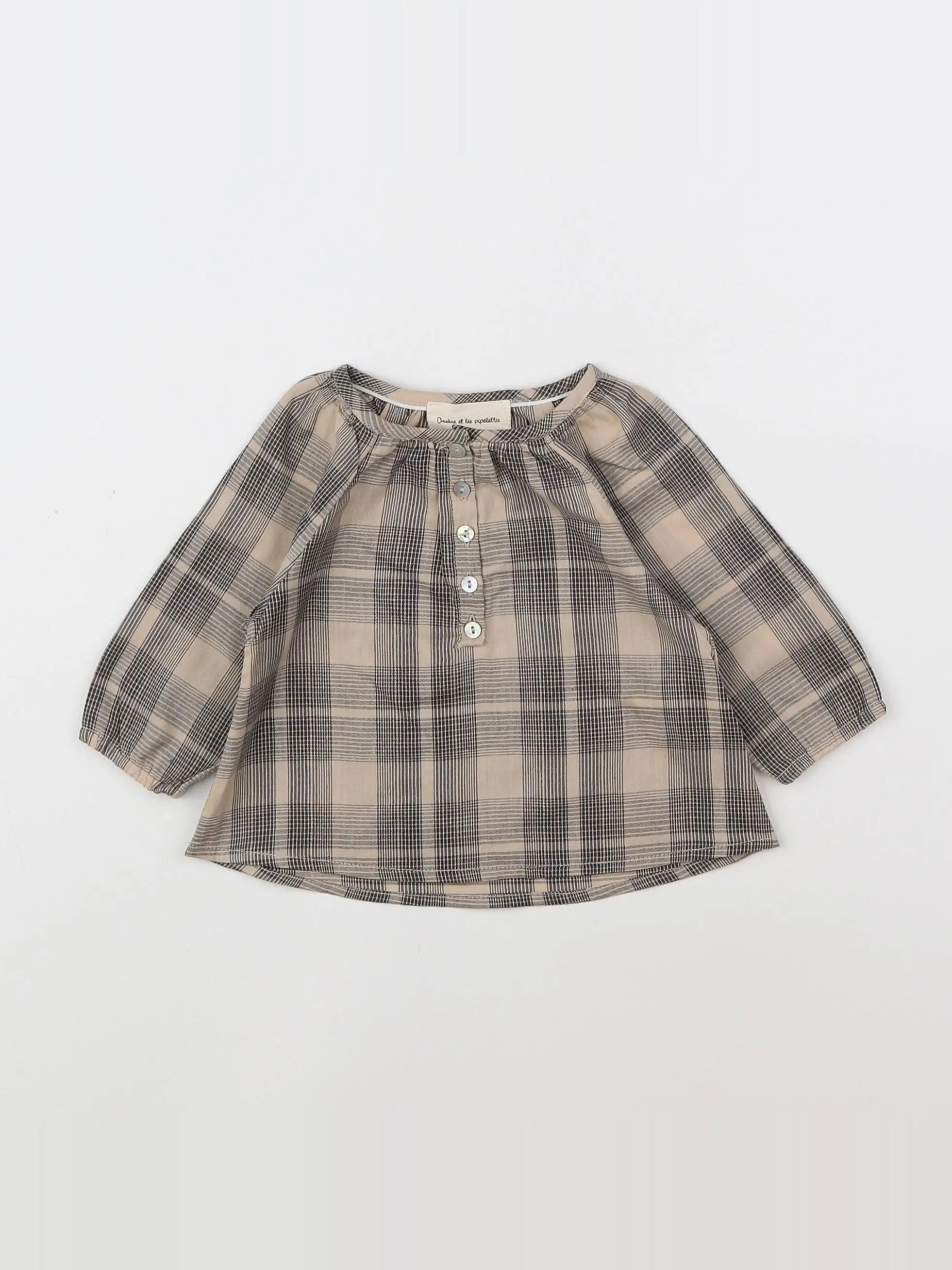 Arsène et les pipelettes - blouse beige - 3 mois