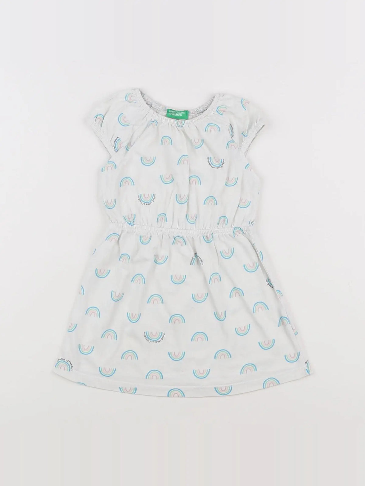 Benetton - robe blanc - 12/18 mois