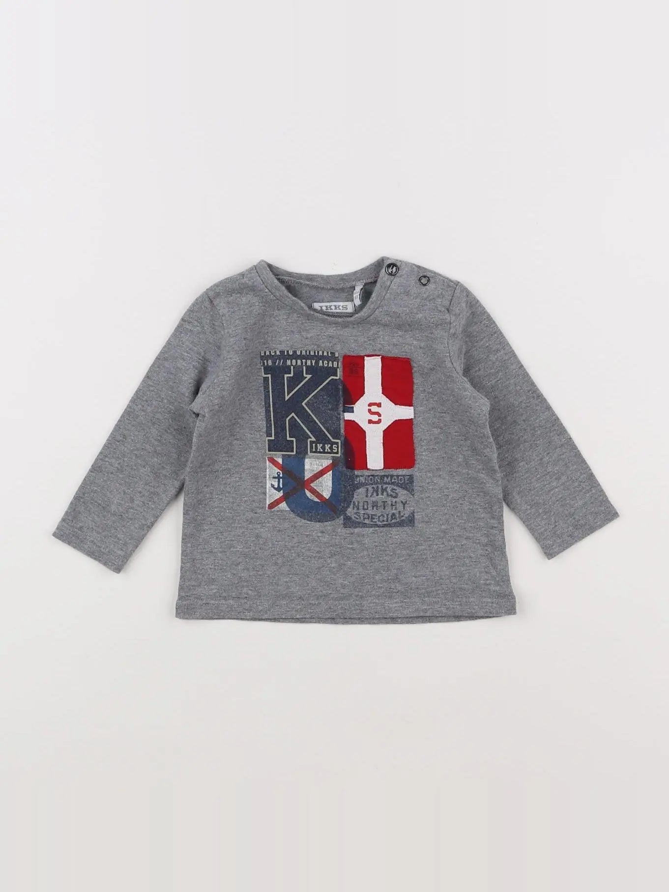 IKKS - tee-shirt gris - 6 mois