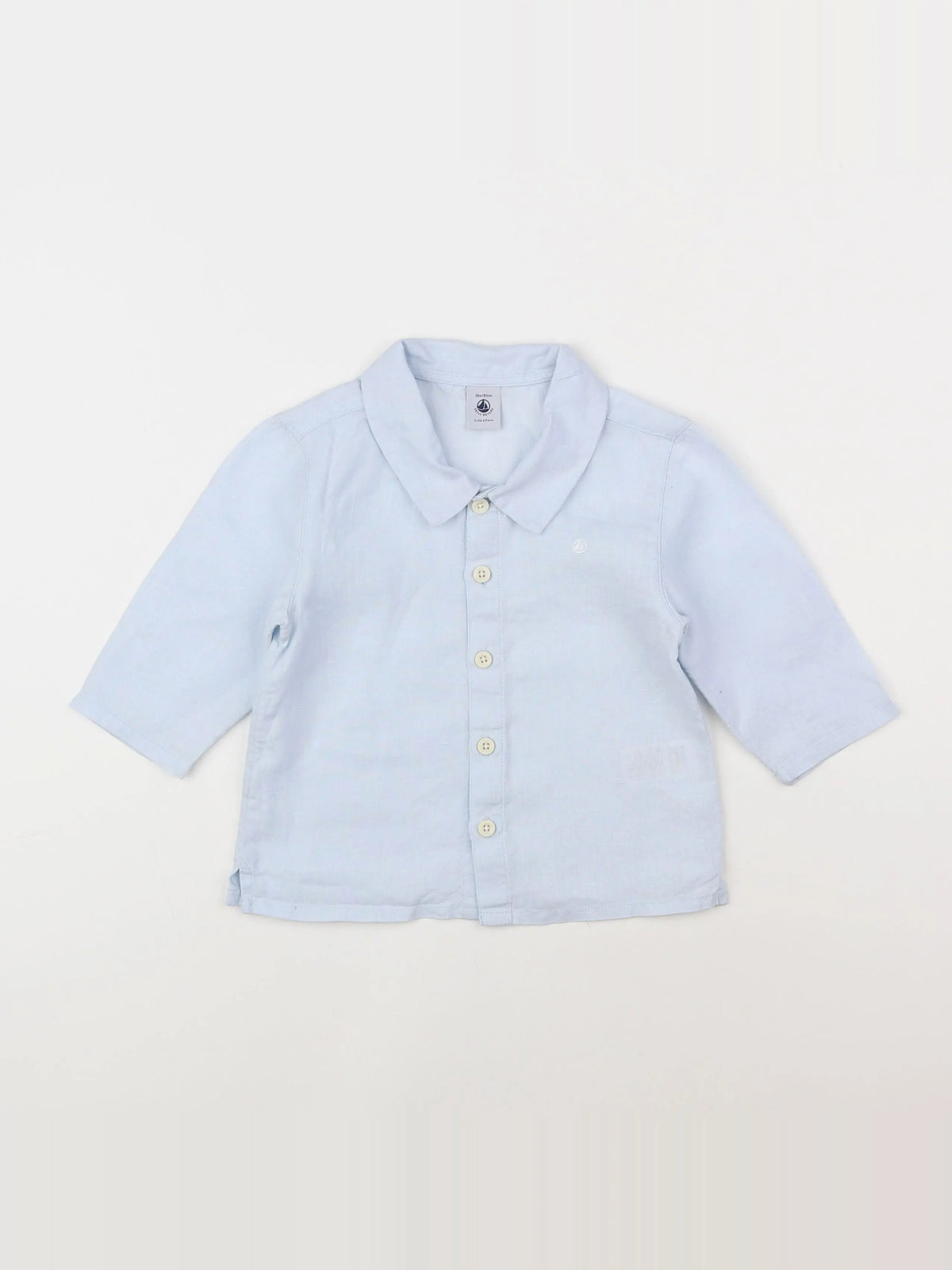 Petit Bateau - chemise bleu - 18 mois