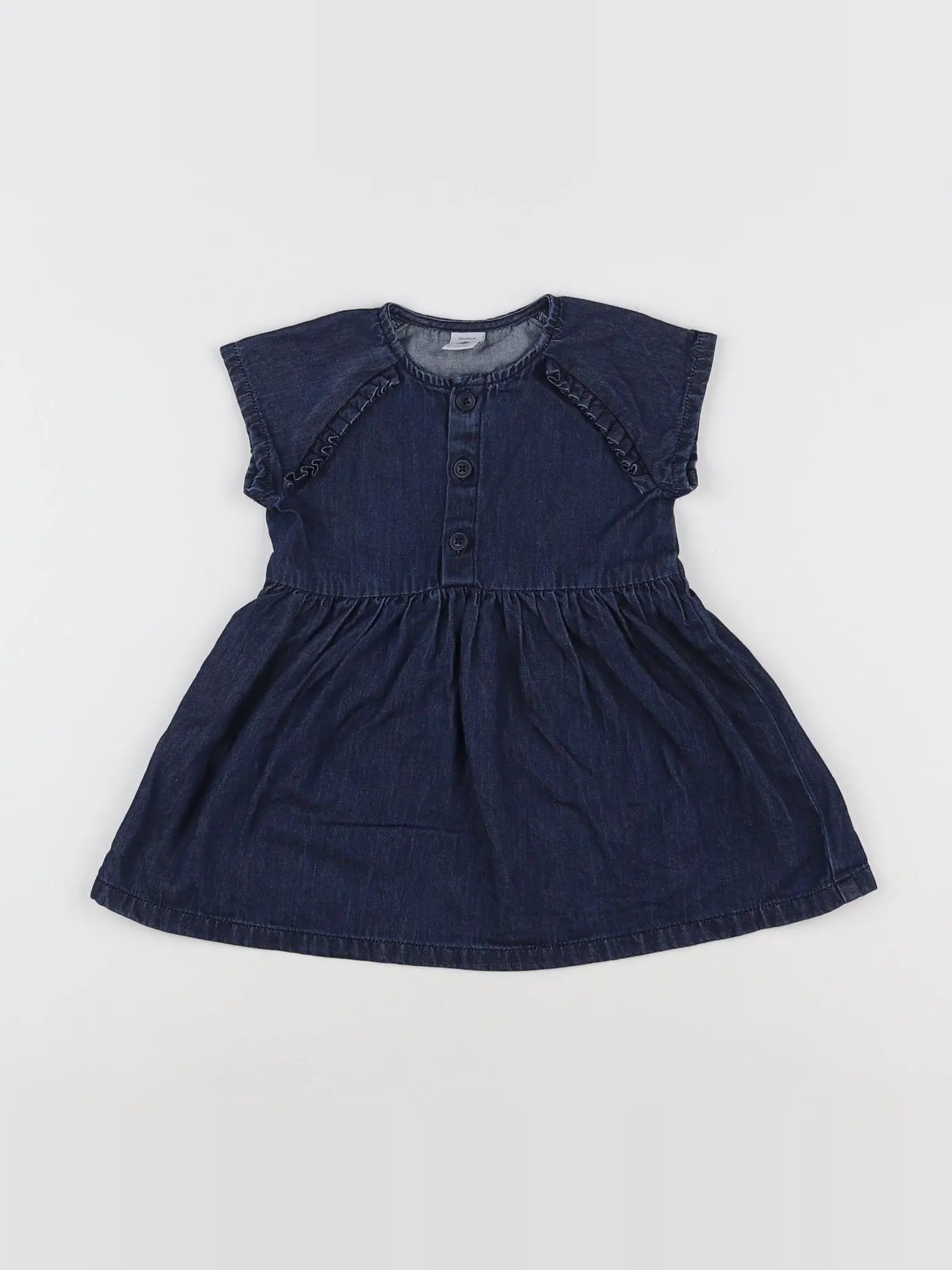 Petit Bateau - robe bleu - 12 mois