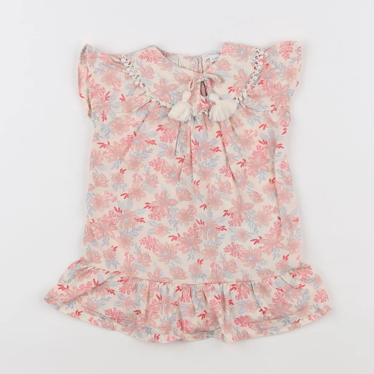 Vertbaudet - robe multicolore, rose - 6 mois