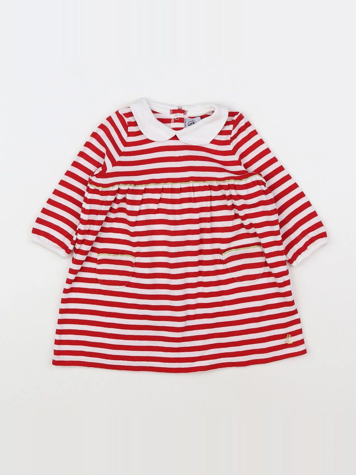 Petit Bateau - robe blanc - 6 mois