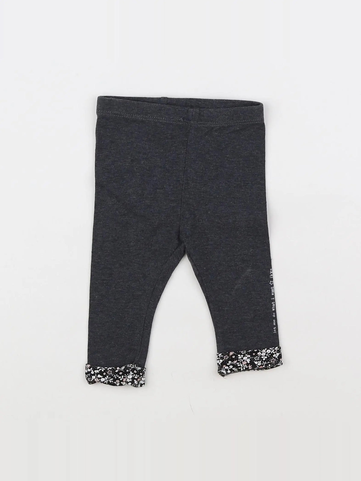 IKKS - legging réversible gris - 3 mois