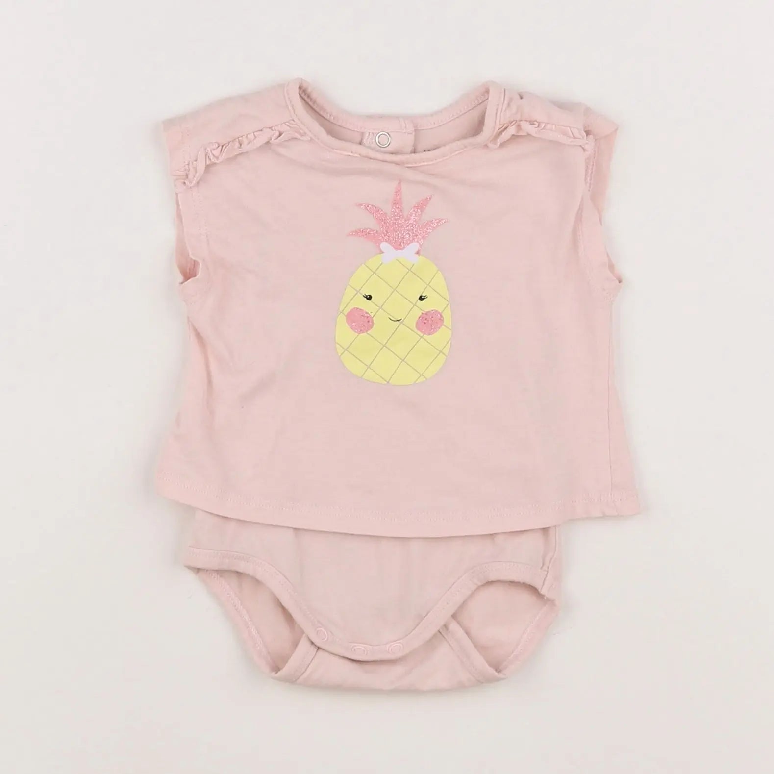 Vertbaudet - body tee-shirt rose - 3 mois