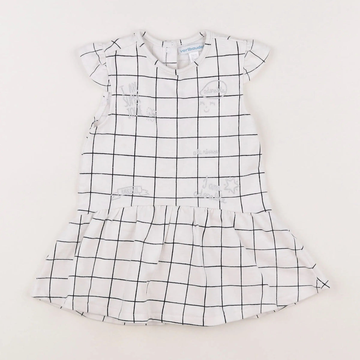 Vertbaudet - robe blanc - 12 mois