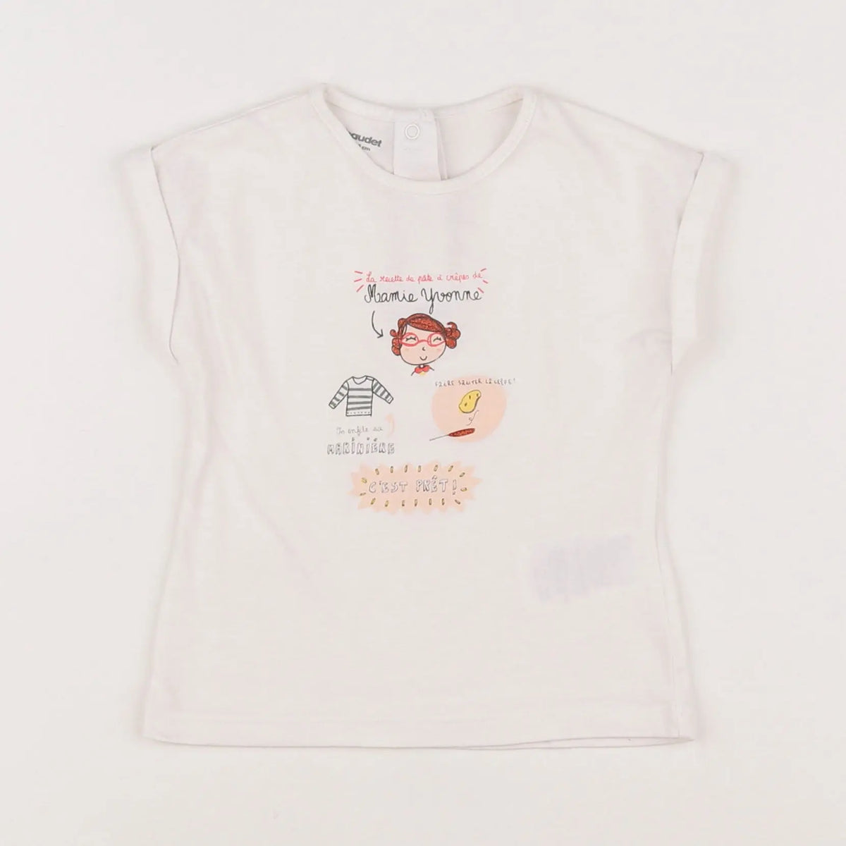 Vertbaudet - tee-shirt blanc - 12 mois
