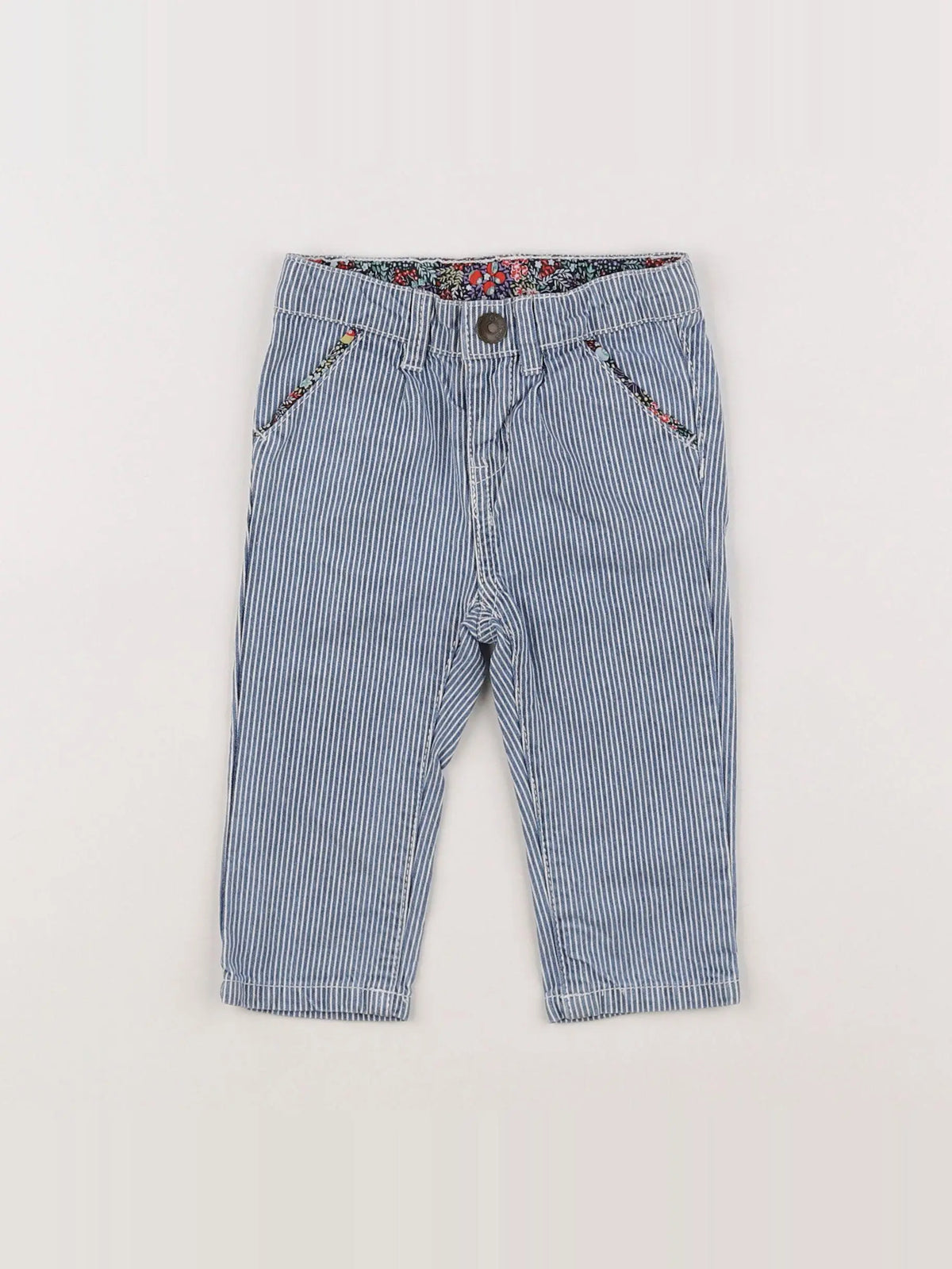 Cyrillus - pantalon bleu - 6 mois