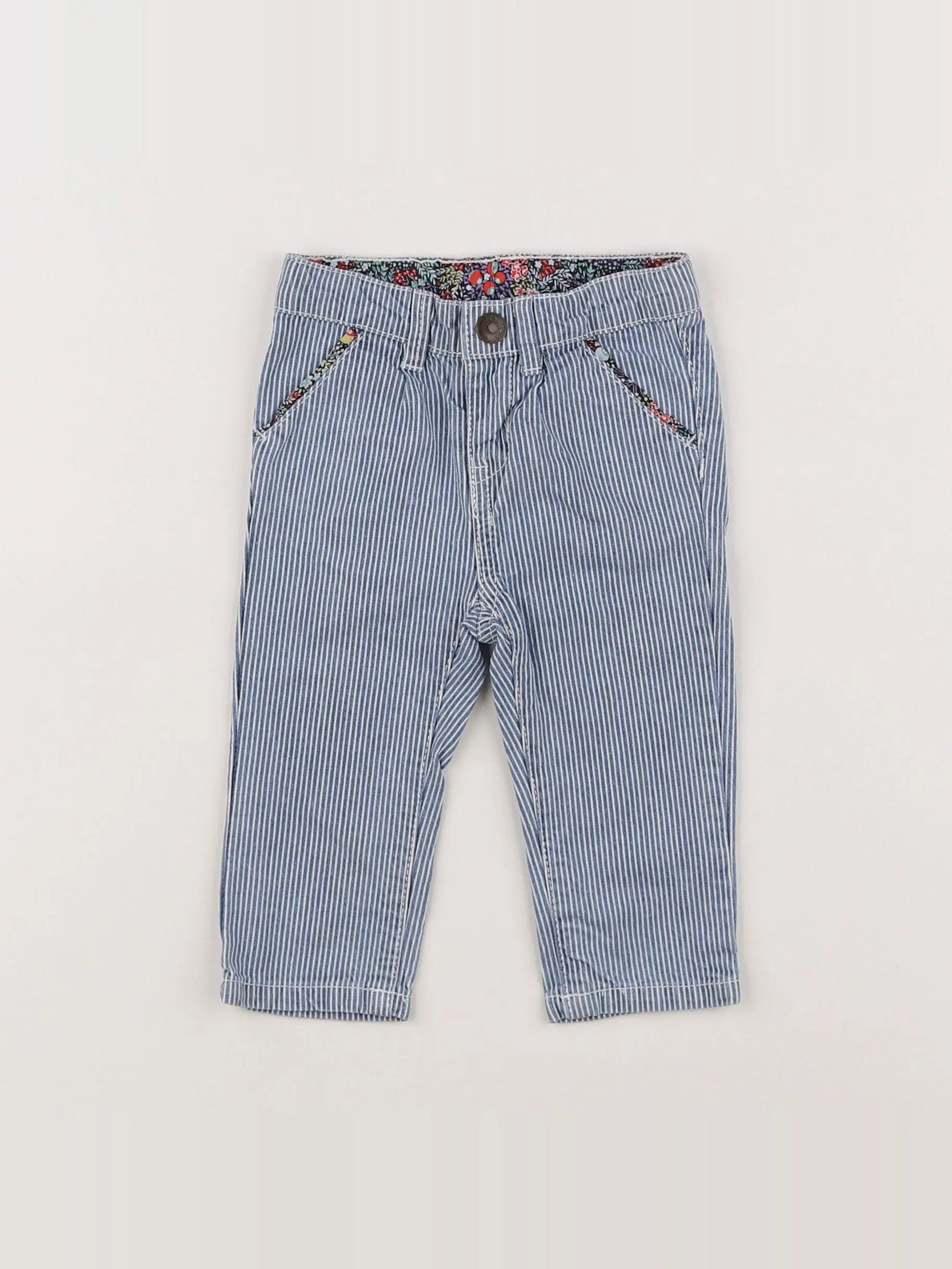 Cyrillus - pantalon bleu - 6 mois