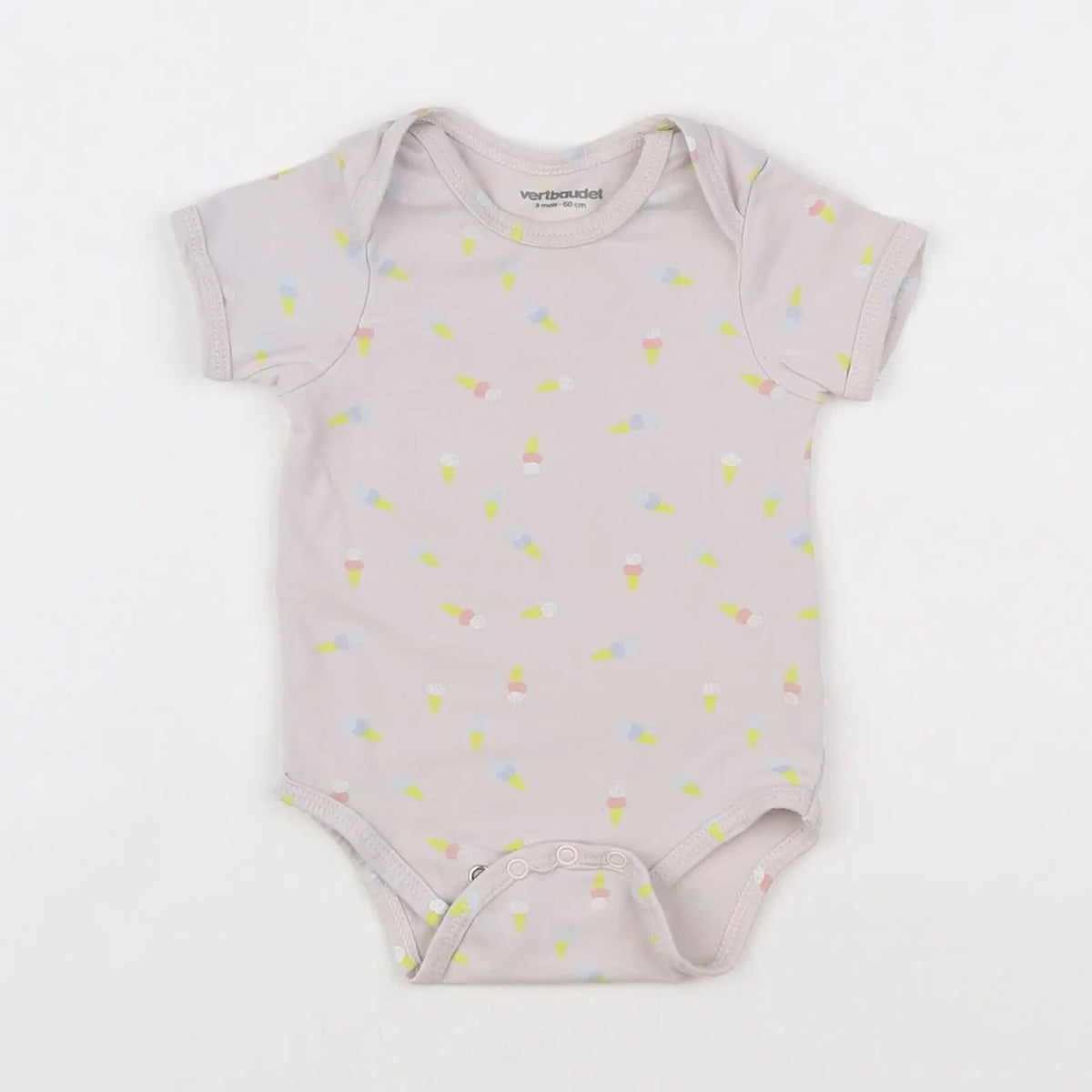 Vertbaudet - body rose - 3 mois