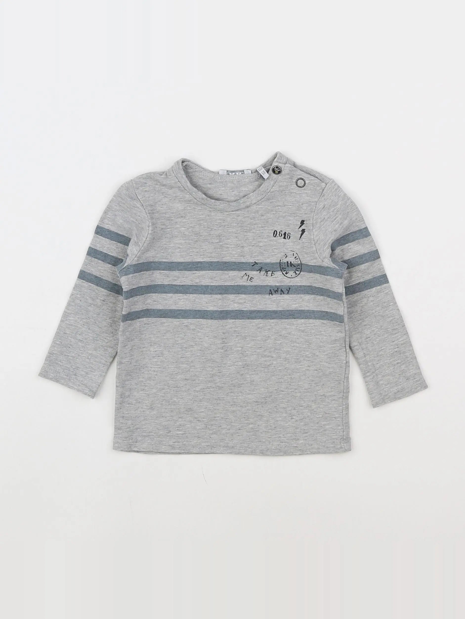 IKKS - tee-shirt gris - 6 mois