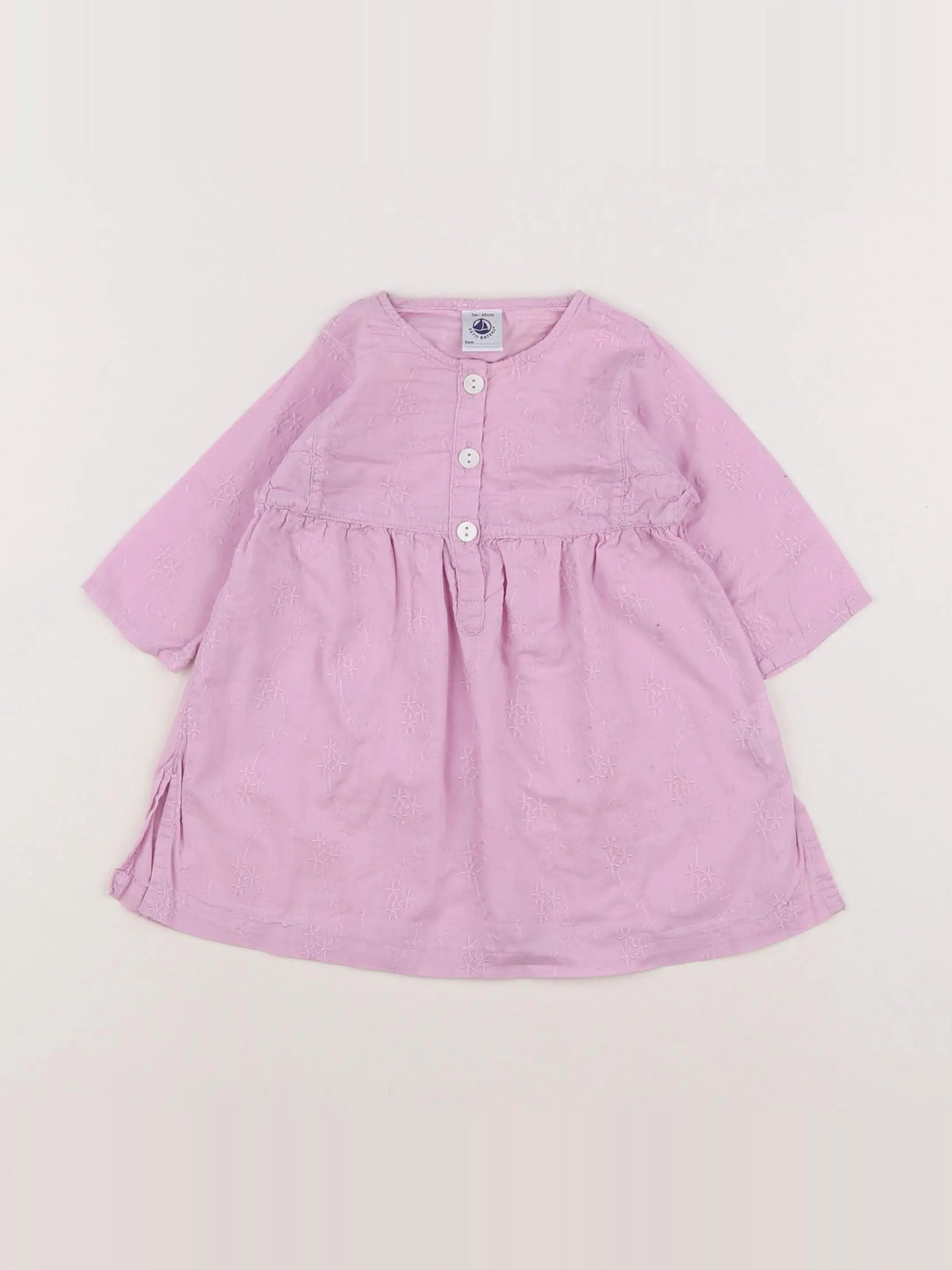Petit Bateau - robe rose - 3 mois